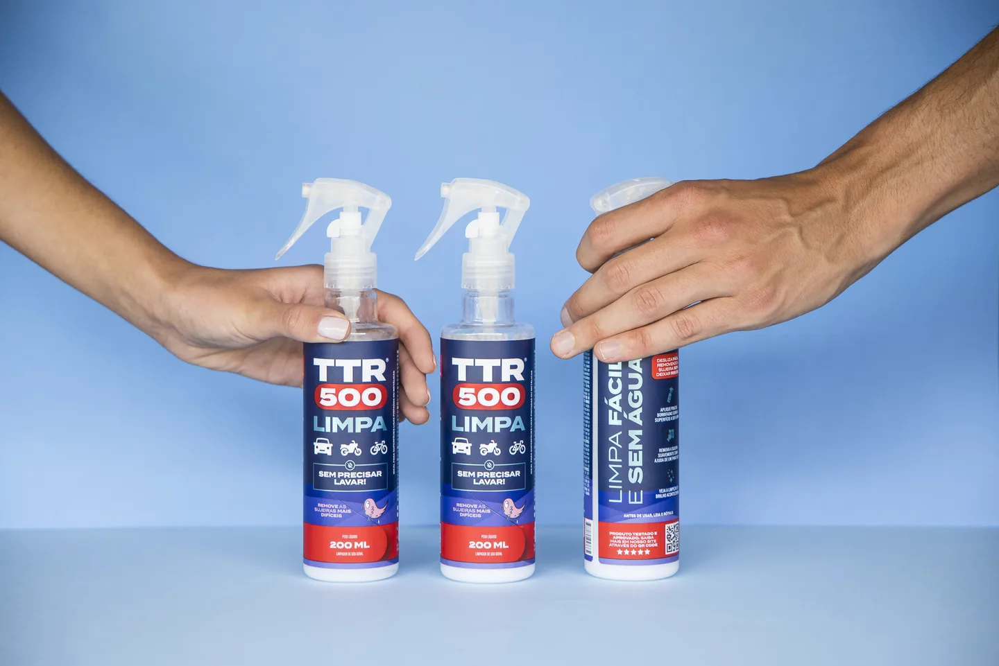 Kit com 3 frascos TTR500 Limpa 200ml